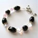 Jet and Crystal Bead Bracelet
