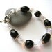 Jet and Crystal Bead Bracelet