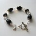 Jet and Crystal Bead Bracelet