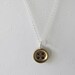 Bitty Button Necklace - bronze