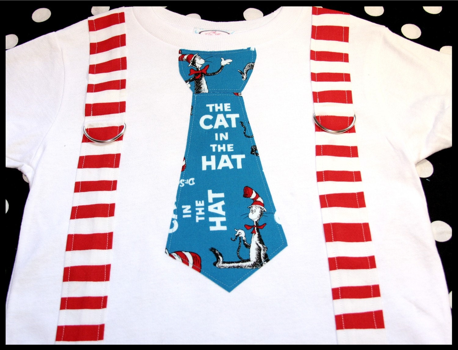 Cat in the Hat Tie and Suspenders