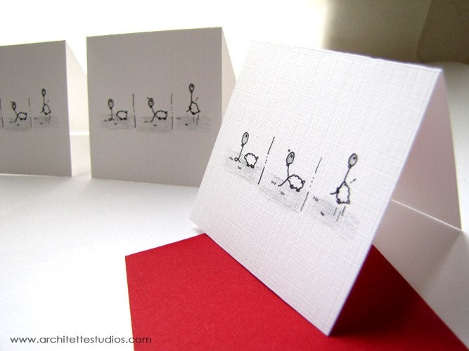 Up, Up and Away - Sheeptails - Blank Mini Cards (6)