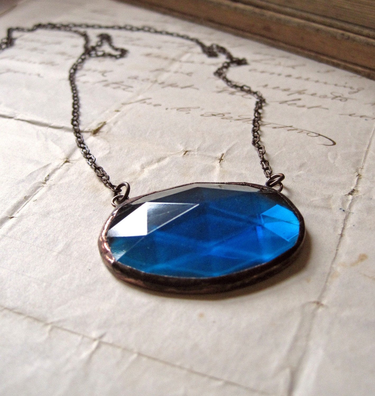 Into the Ocean Deep Faceted Necklace