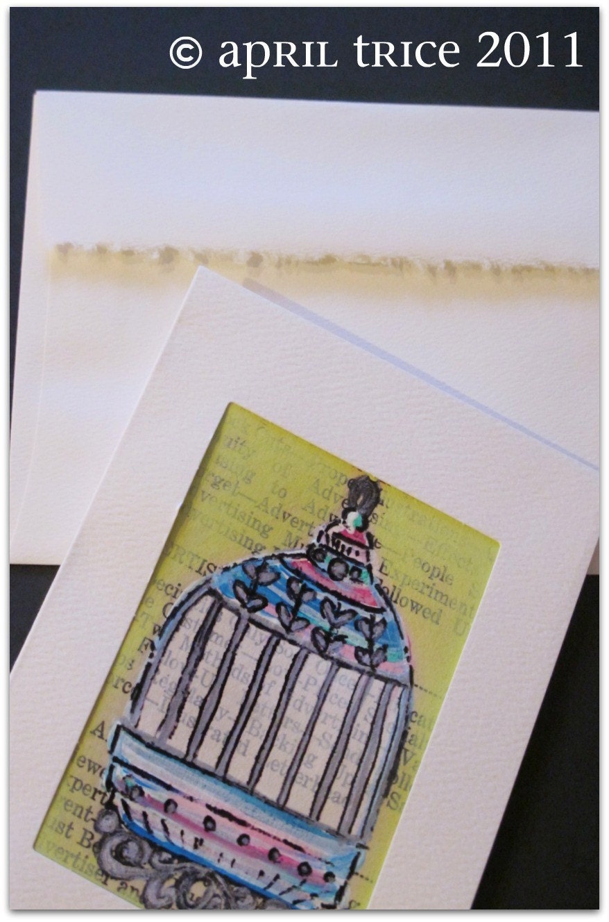 Original ACEO - The Guilded Cage