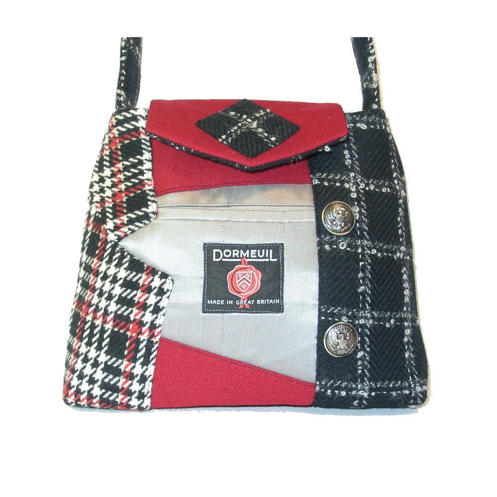 Handbag made from recycled / upcycled suit coats - Little William No.1811