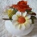 Vintage Royal Daulton England Bone China Flowers Figurine