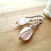 Rose Quartz and Sterling Earrings Valentines Jewelry - Pastel Roses