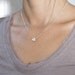 sterling silver block letter initial necklace - s