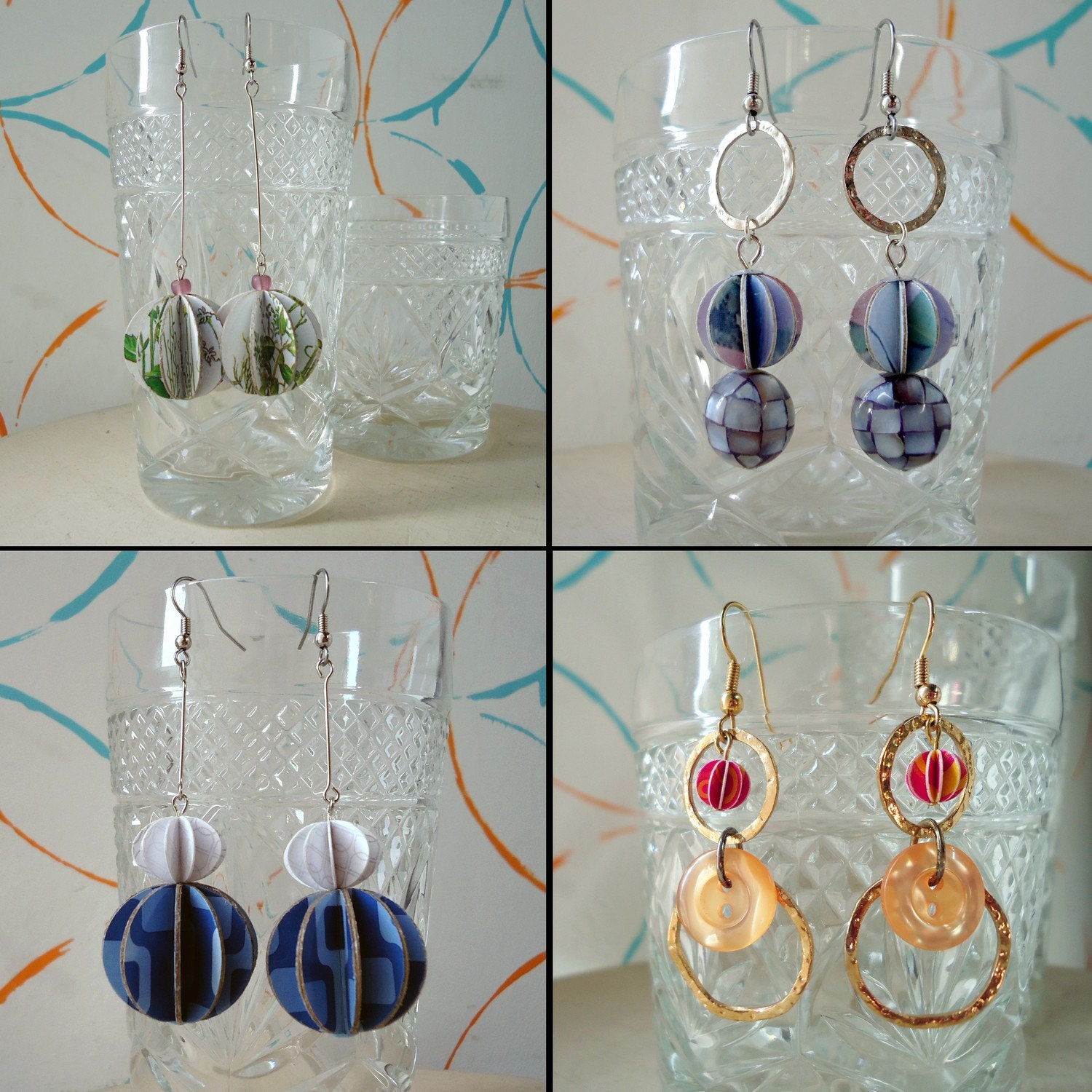 CUSTOM paper earrings
