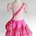 Pink Tartan Twirl Skirt With Matching Bag