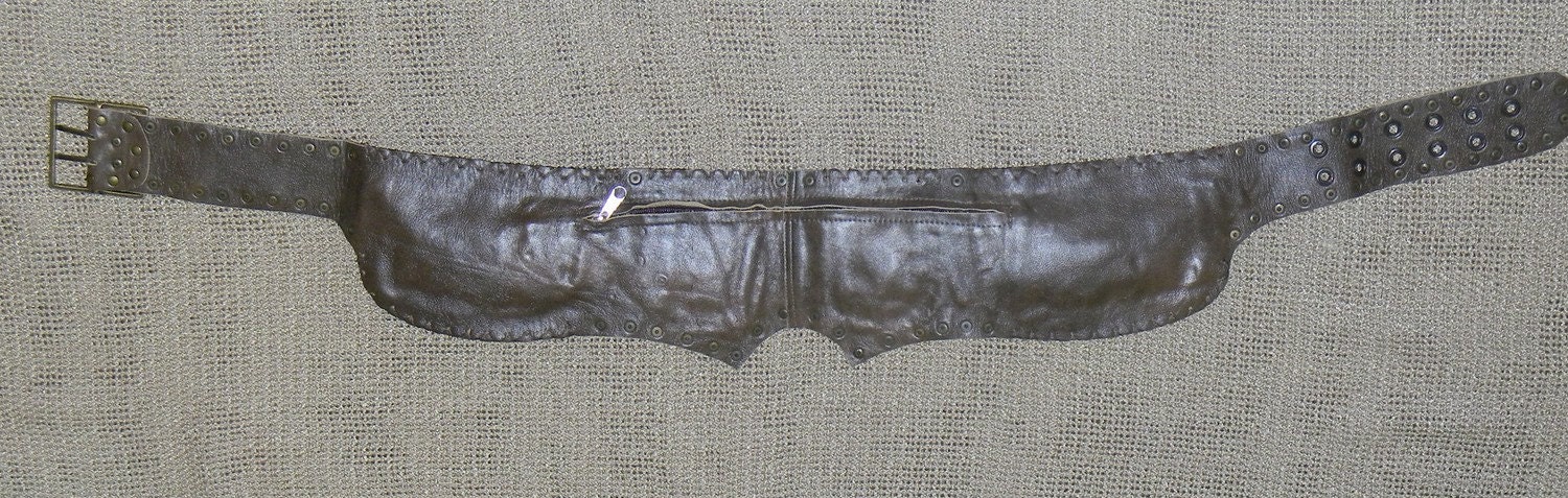 Double V leather belt - La playa