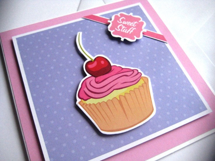 Sweet Treats Sweet Stuff Cupcake Greeting Card
