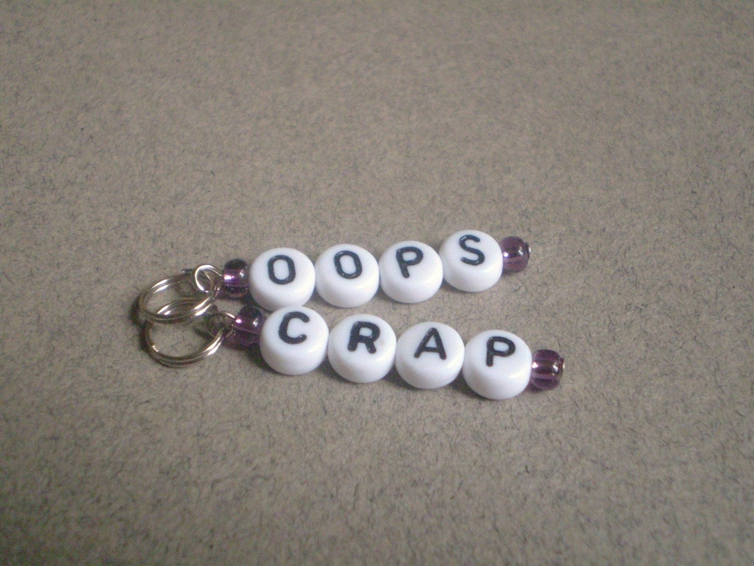 SAVE 25% and help save our LYS: Oops & Crap No Loop Stitch Markers for Knit or Crochet - handmade stitchmarkers more sizes/styles available