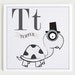 Tt is for Turtle Nursery Wall Art Print - 8 x 8