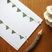 Teal Paper Garland Note Card - Double Strand