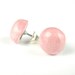 Deep Pink Ceramic Stud Earrings