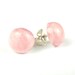 Deep Pink Ceramic Stud Earrings