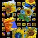 Scrabble Tile Sized Sunflower Digital Collage Sheet $2.99