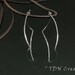 Large square wave hoops handforged sterling silver