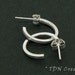 Mini Square wire classic hoops sterling silver