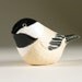 Pottery Bird Chickadee Black Capped Hand Formed Pottery Bird Chickadee Black Capped Hand Formed