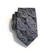 Necktie Black and White Paisley Mens Skinny Silk Tie