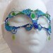 Sea glass masquerade mask, handmade