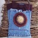 Upcycled Denim Bag- Recycled Jeans with Rug Hooked Flower
