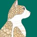 Cat Art - Guinevere Green 8x10 Print