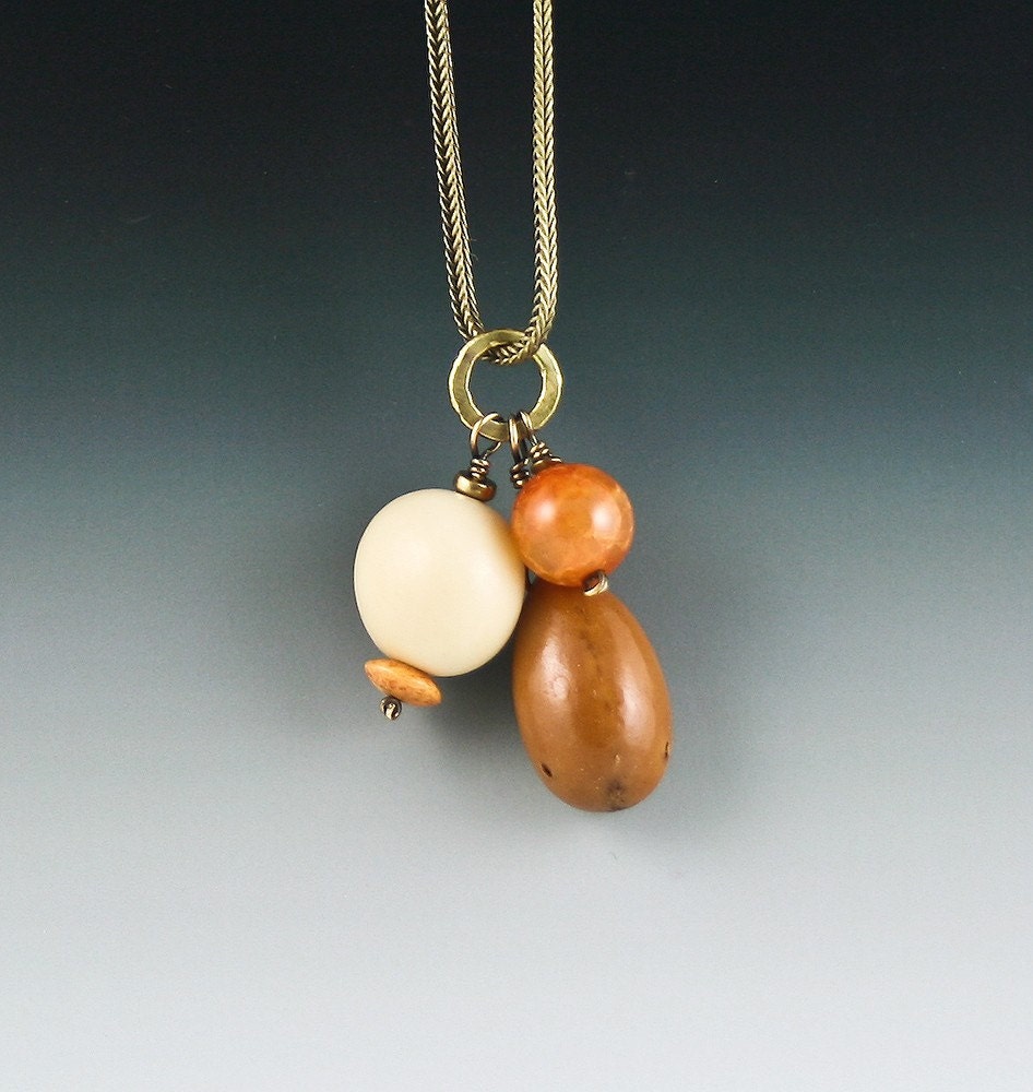 Natural Seed Tagua Nut Pendant - Eco Frienldy