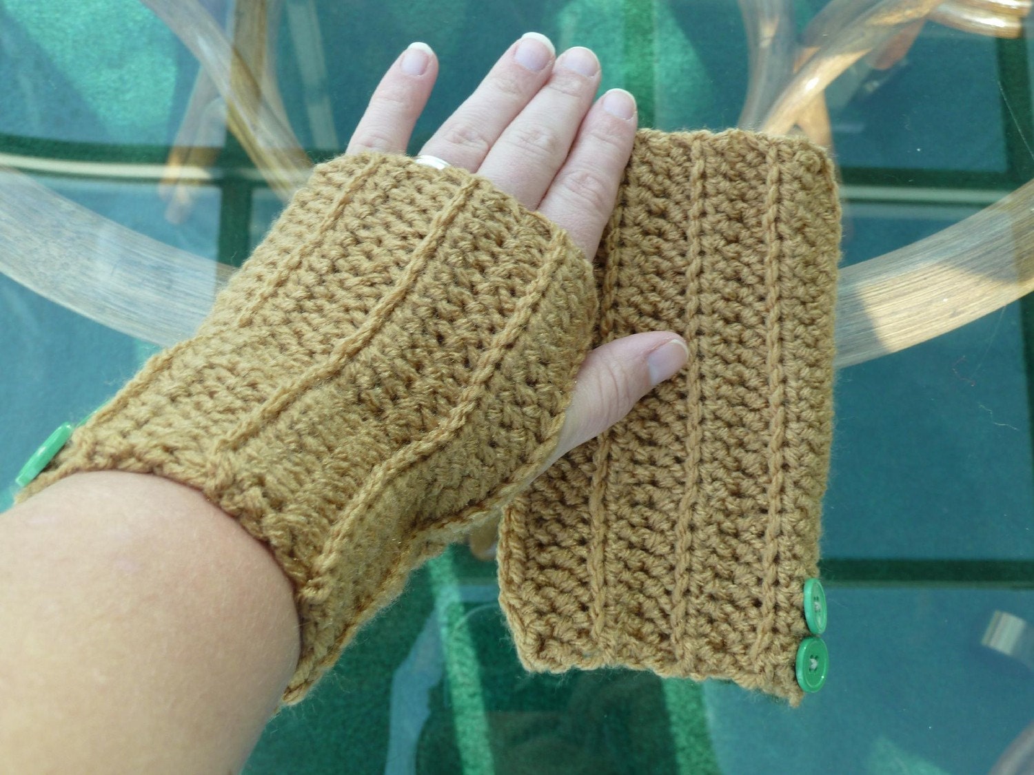 MEMORIAL DAY SALE Fingerless Gloves (mittens) in Warm Brown