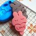Bunny / Rabbit Ice Cream Bar / Popsicle (34mm) Silicone Flexible Push Mold - Miniature Food, Sweets, Jewelry, Charms (Clay, Fimo, Fondant)