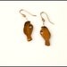 Love Bird Earrings - Sterling Silver and Copper Charms