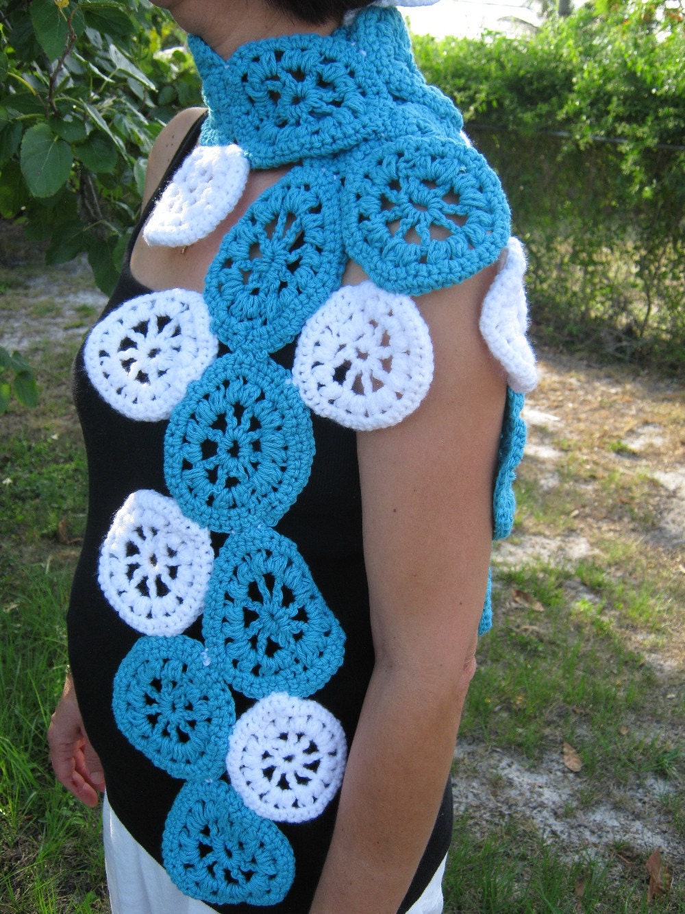 Art Deco Style Circle Shawl by PinkFrog4U on Etsy