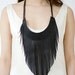 leather fringe necklace