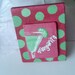 Magenta and Lime Polka Dots Margarita Painting -- Treasury Featured