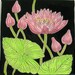 Water Lily Flower Pottery Art Tile Trivet Water Lily Flower Pottery Art Tile Trivet