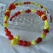 Wire-strung Beads - Red and Yellow Cat Necklace -- Treasury Featured