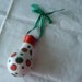 Red and Green Polka Dot - Lightbulb Ornament