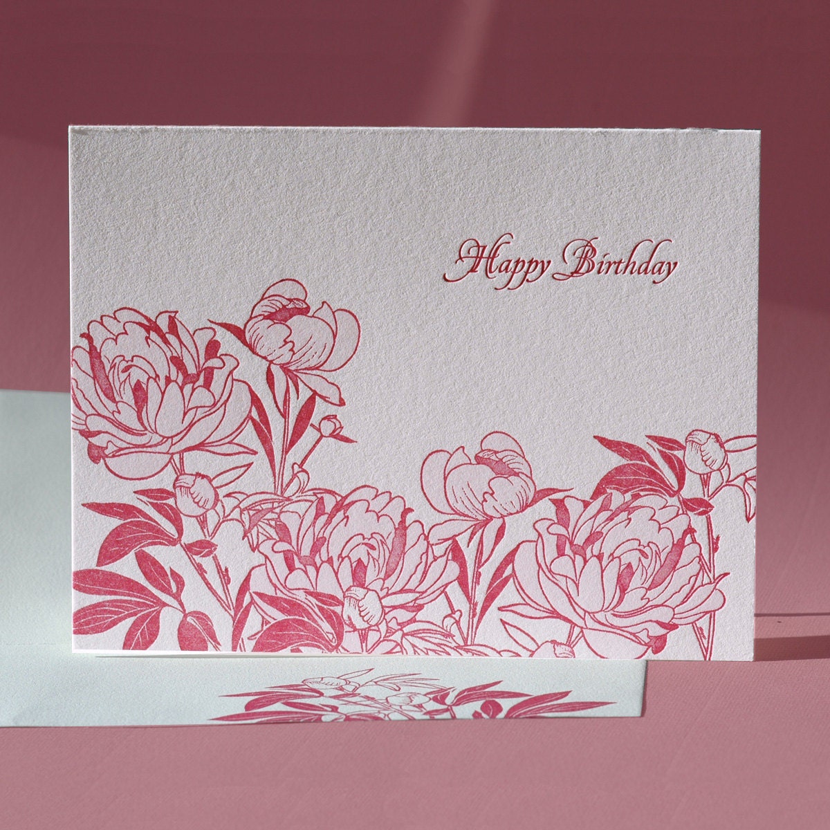 Peony Birthday Card