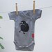 Sneak Monster, organic cotton hand printed wrap onesie, 3-6 months