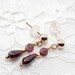 Garnet Earrings Gold Filled Posts