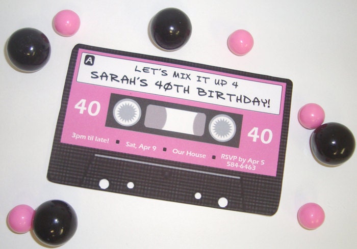 Mix Tape Invitation - DIY Printable Parties