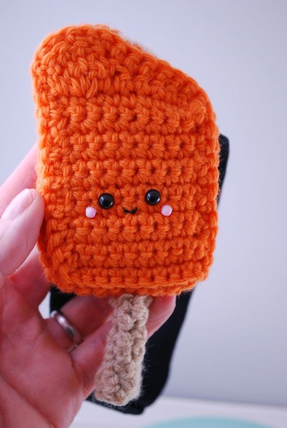 crochet orange popsicle headband