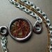 Asymmetrical Necklace with Polymer Clay Pendant on Bead & Metal Chain