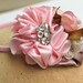 Dusty Rose Satin  and Baby Girl Pink Vintage Fantasy Headband