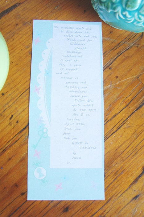 Wonderland Invitations - DIY Printable Parties