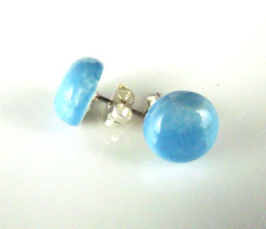 Ceramic Jewelry, BlueBonnet Ceramic Stud Earrings