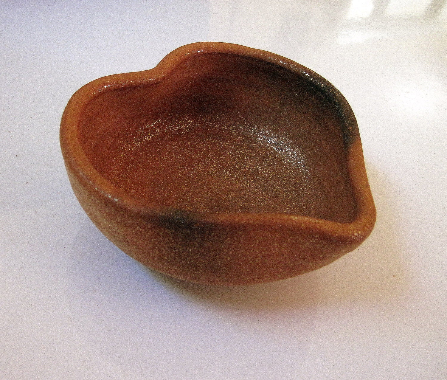 Heart Bowl of Mica Terra Cotta Clay