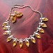 Art Deco Demi Parure - Canary Yellow Rhinestones